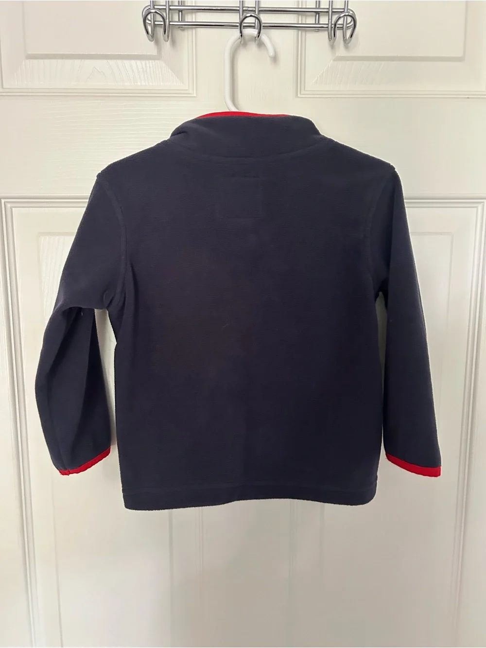 Toddler Boys, OshKosh B'gosh, Navy Blue Zip Up Jacket with Red Trim, 2T